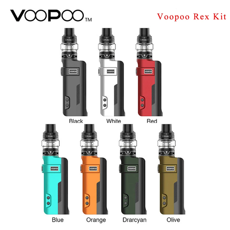 100% Оригинальный VOOPOO REX 80 Вт TC комплект с 5 мл UFORCE бак и ген FIT чип E cig Vape испаритель VS
