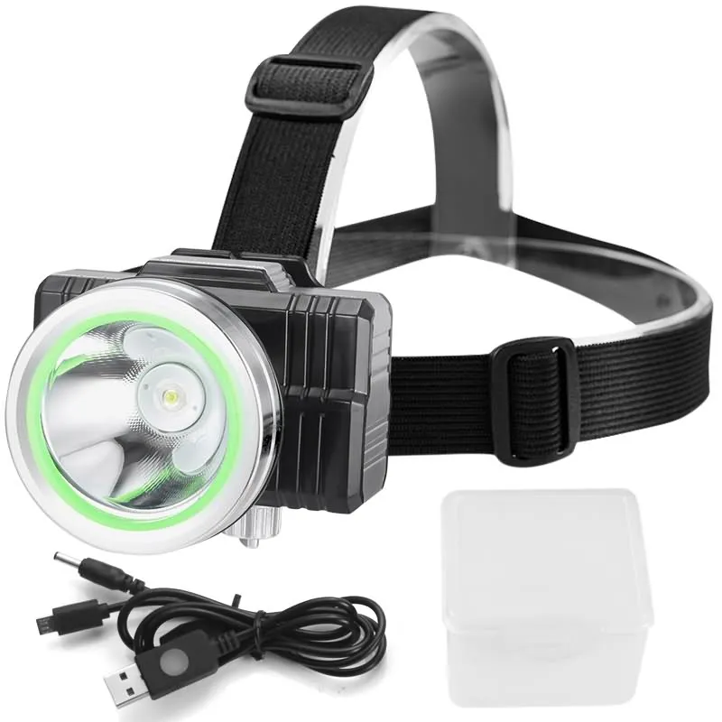 LED Flash Silver Светодиодные фары Flash светильник налобный светильник Фонари на голову фонарь Светодиодная лампа вспышка светильник фронтальная лампы зарядка через usb фары - Испускаемый цвет: LED Flash Silver