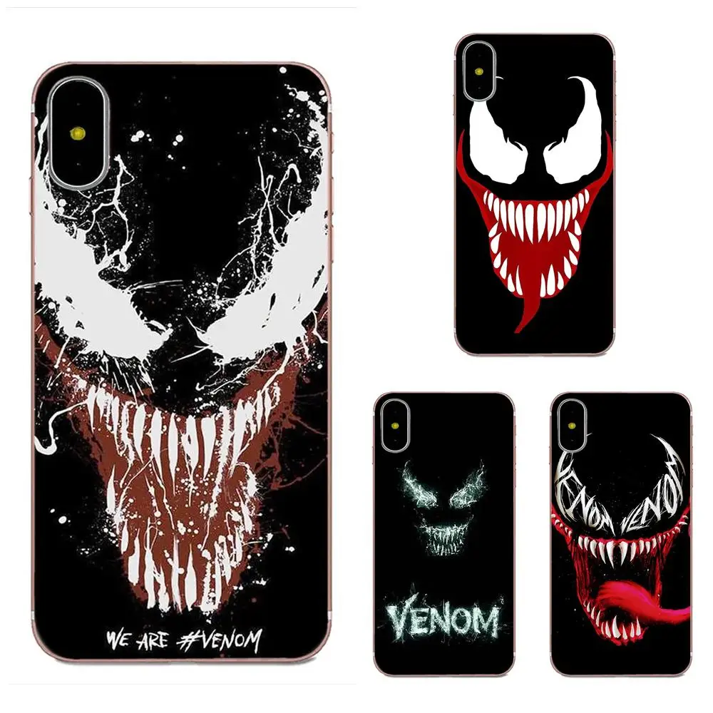 Для Galaxy J1 J2 J3 J330 J4 J5 J6 J7 J730 J8 2015 2016 2017 2018 mini Pro мягкий чехол с рисунком Venom Dark