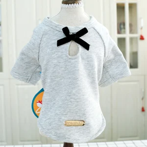 Одежда для собак Тедди, весенне-осенний костюм из двух ножек, Бишон, померанский маленький щенок, золотистая Стандартная рубашка с круглым вырезом