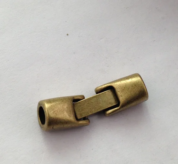 

20sets Antiqued Bronze Clip Hook Clasps for 5mm Leather Bracelet A13268B
