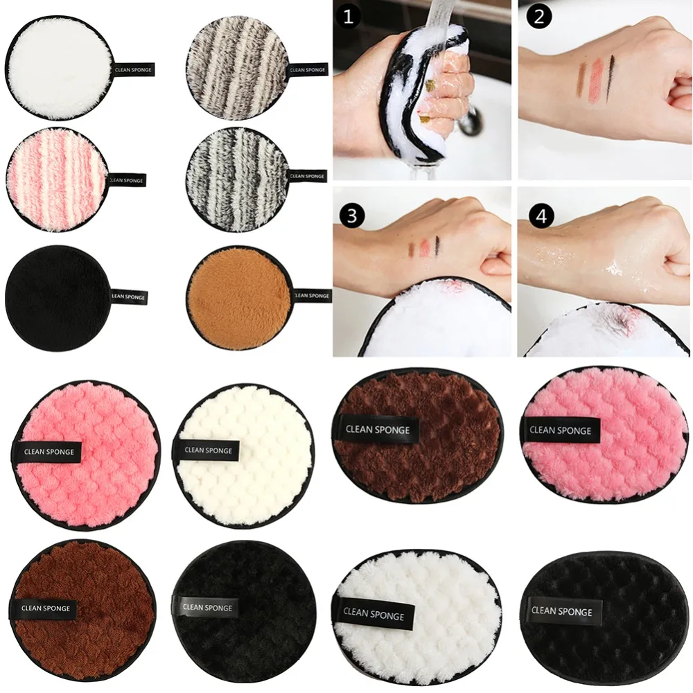 

1pc Soft Microfiber Makeup Remover Face Cleaner Washable Reusable Facial Make Up Remover Wipe Pad Face Cleansing Puff
