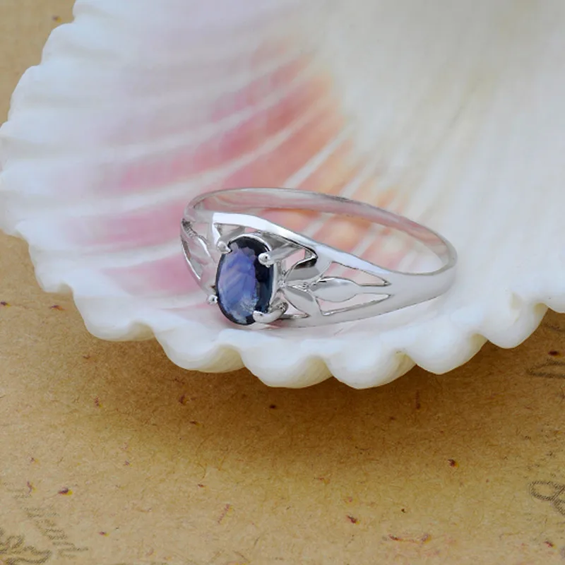 Wedding Bands 925 Silver Rings Women Sapphire Ring for Female Flower Shape S925 Sterling Sliver Color Girls Fine Jewelry | Украшения и