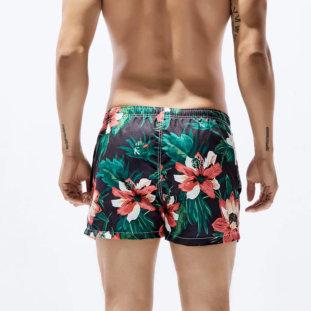 Для мужчин спортивные шорты принт Мужские Шорты для купания быстросохнущая