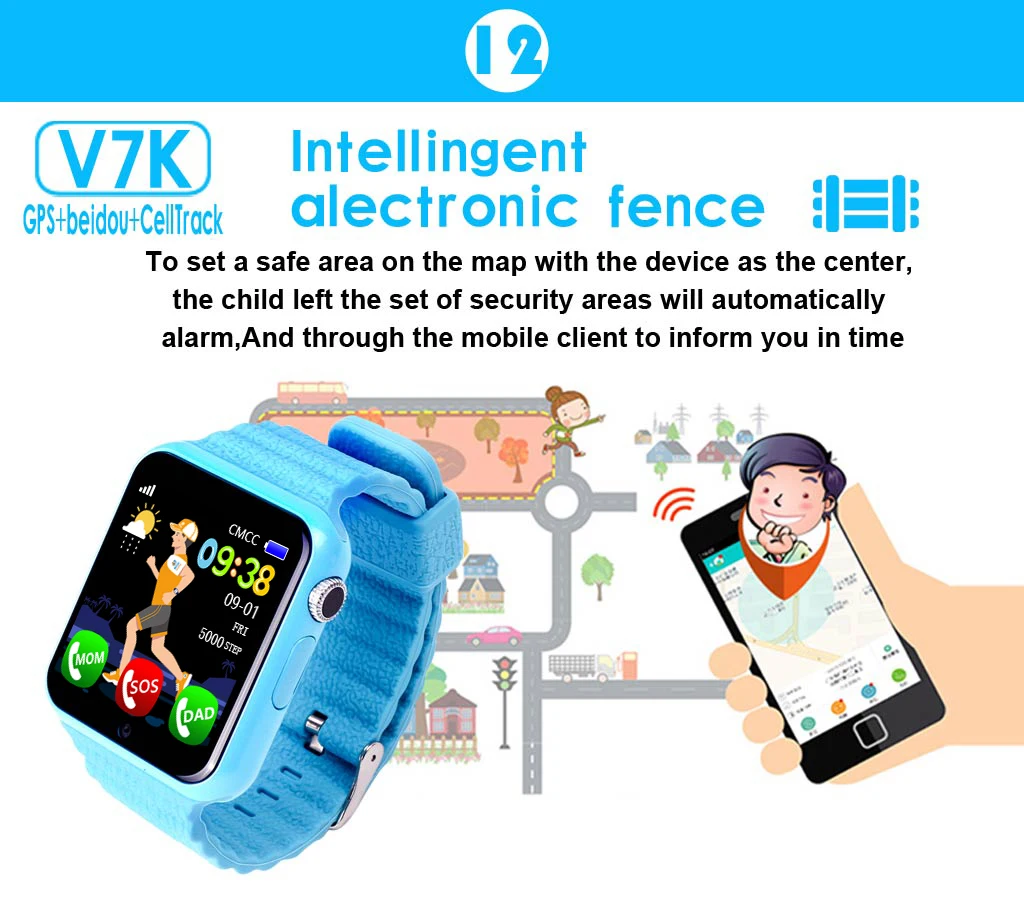 V7K Детские Смарт-часы, gps, для слежения за детьми, SOS, поиск местоположения, водонепроницаемые, с камерой, Bluetooth, монитор безопасности, спортивный браслет