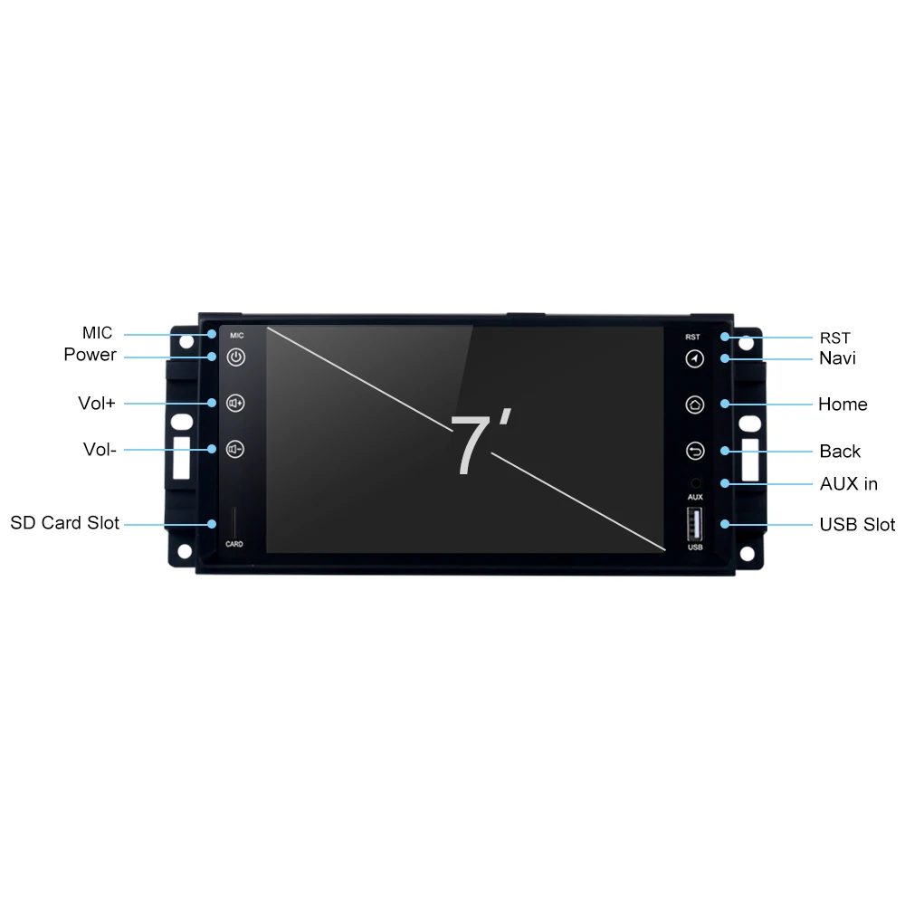 Автомобильный мультимедийный плеер KOOCAVS 7 дюймов IPS Android 9 0 GPS для Dodge RAM 2009 2011 4 Гб + 64