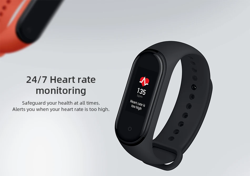 Глобальная версия Xiaomi mi Band 4 Фитнес пульсометр Смарт-часы 0,9" AMOLED цветной сенсорный экран mi band 4 мгновенное сообщение 135 мАч