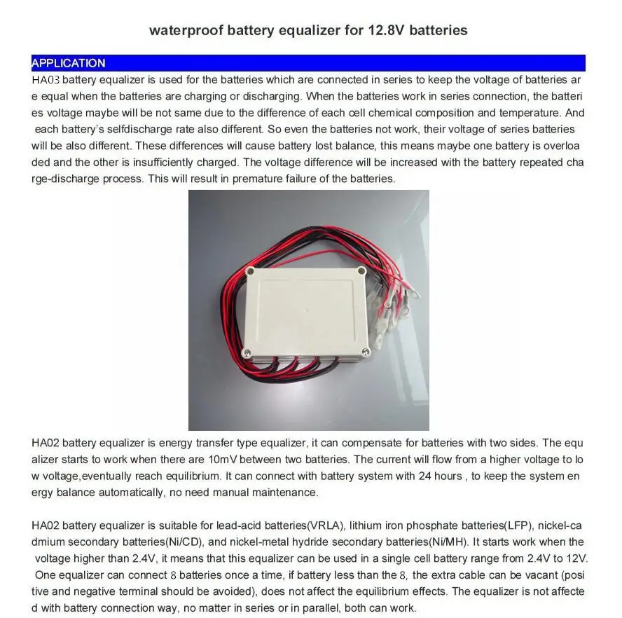 Батарея эквалайзер для 96 В свинцово-кислотная Батареи балансировки Зарядное