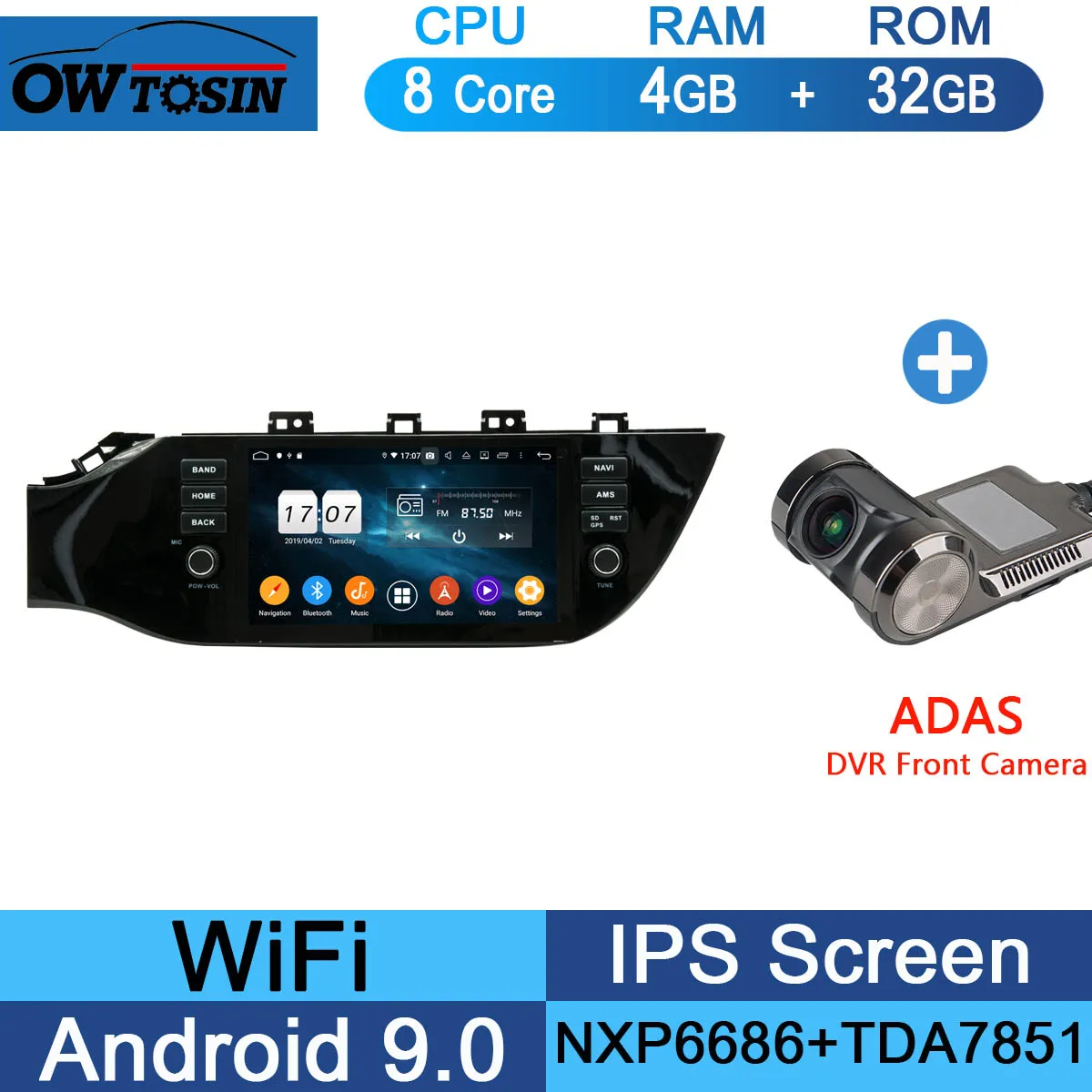 32G Adas Camera Octa Core Android 8,0/4 ядра Android 8,1 Автомобильный DVD плеер для KIA RIO K2 KIA K2 автомобильное радио Мультимедиа Bluetooth gps - Цвет: 32G Adas Camera