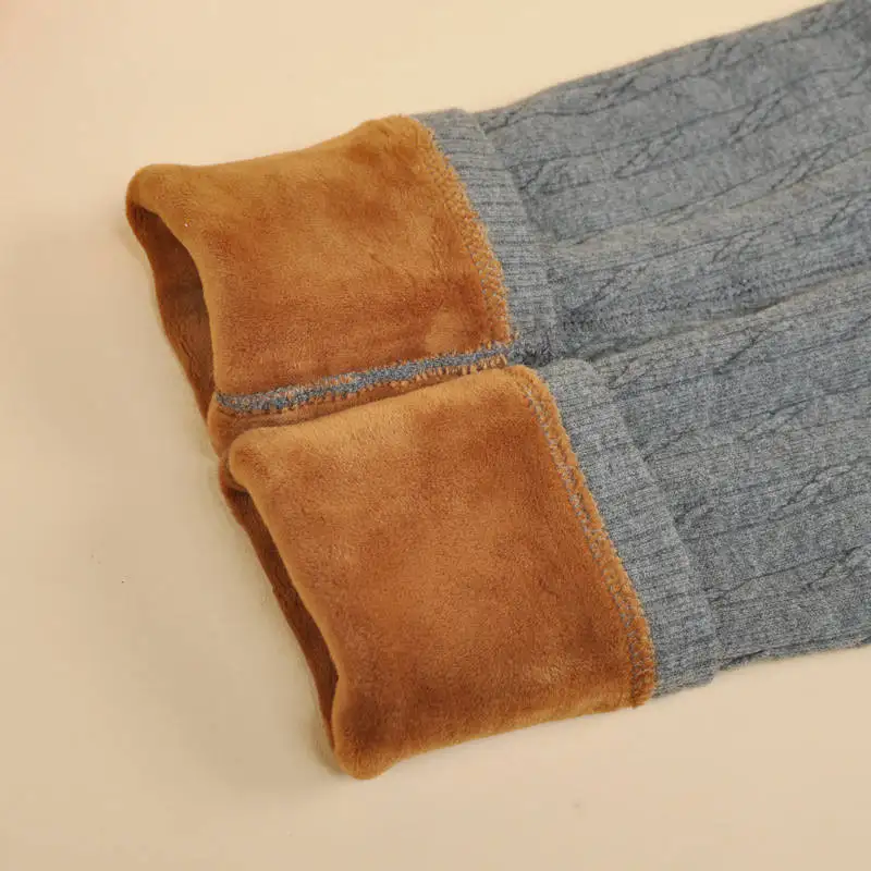 Осенне-зимние леггинсы для мальчиков и девочек Флисовые штаны Детская одежда в