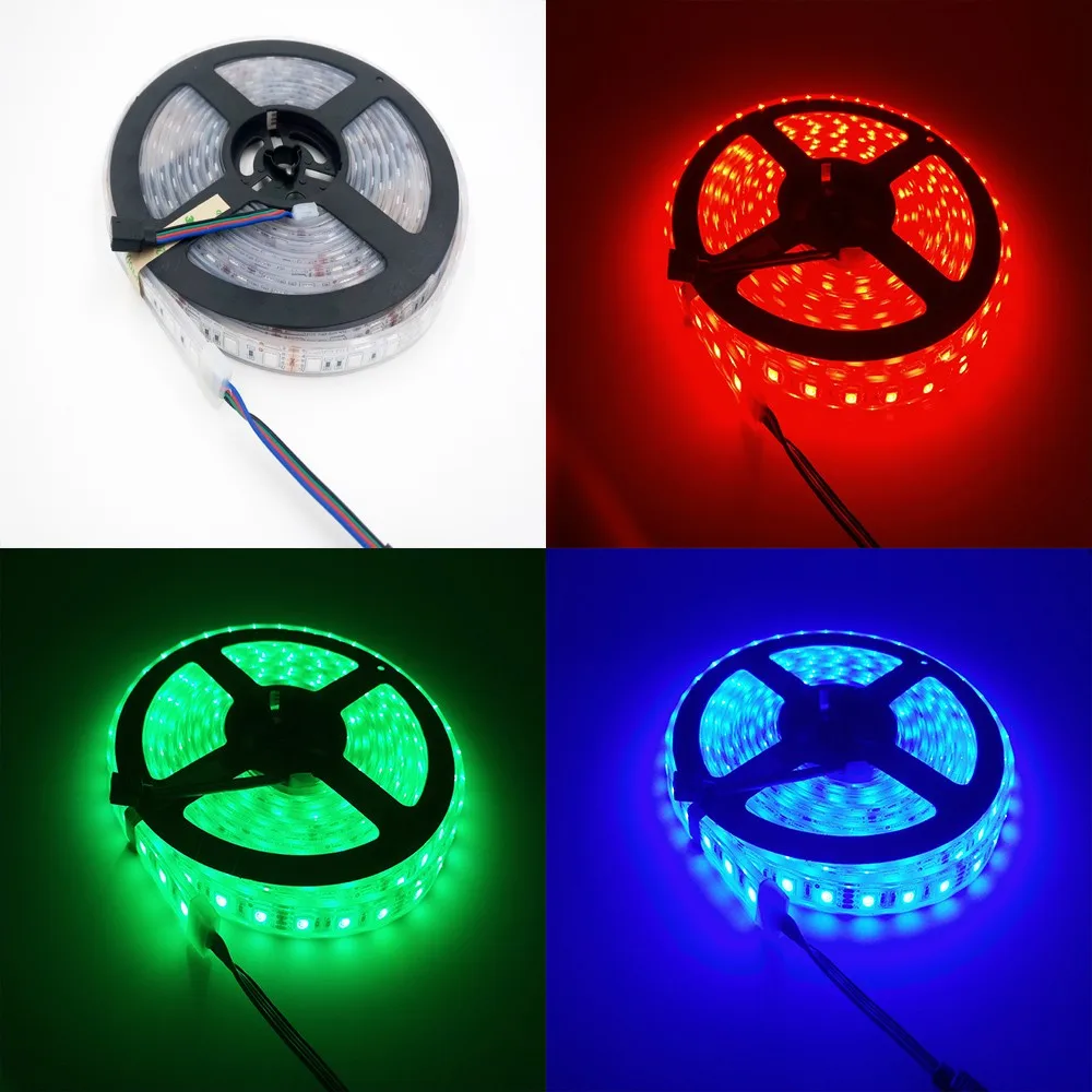 5050 RGB светодиодный wifi полосы освещения лента 60 светодиодный/м IP65 IP67 IP68 водонепроницаемый гибкий Tiras wifi светодиодный пульт дистанционного управления 12В адаптер