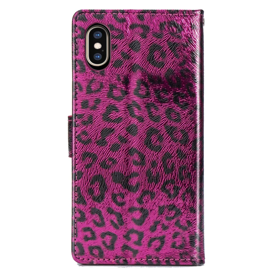 Крутой женский кожаный бумажник флип леопардовый чехол для Apple iPhone X XR coque XS max кошелек чехол 8 7 plus funda 6 6s plus 11 чехол