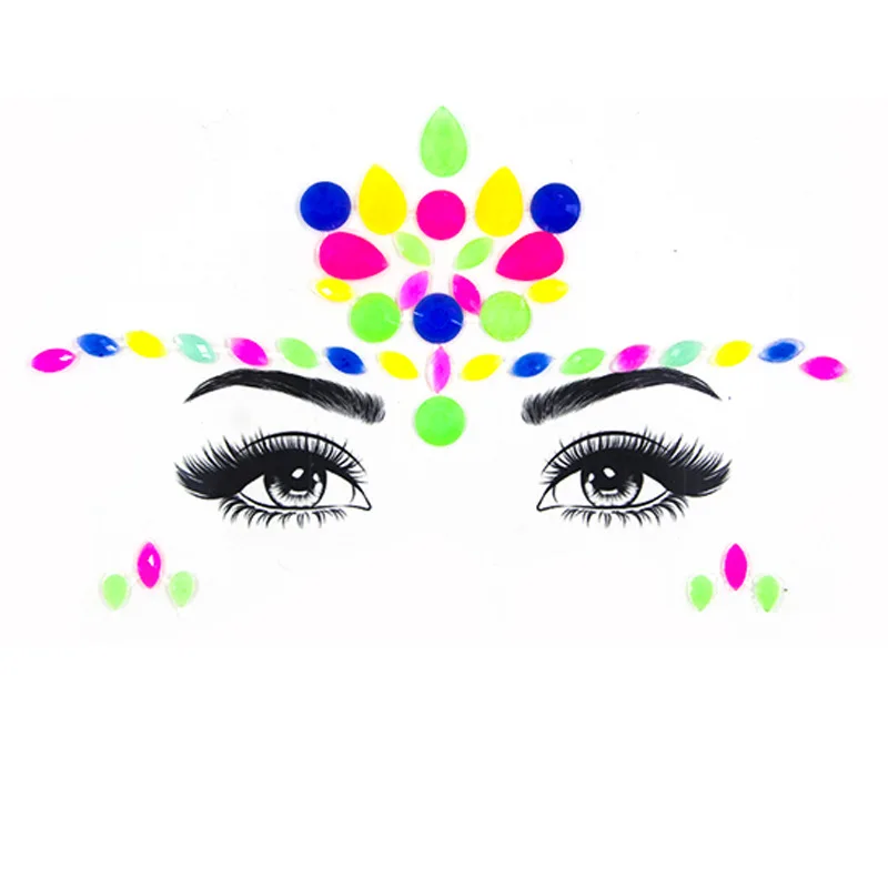 Временные блестящие тату наклейки Стразы драгоценные камни для лица праздничные