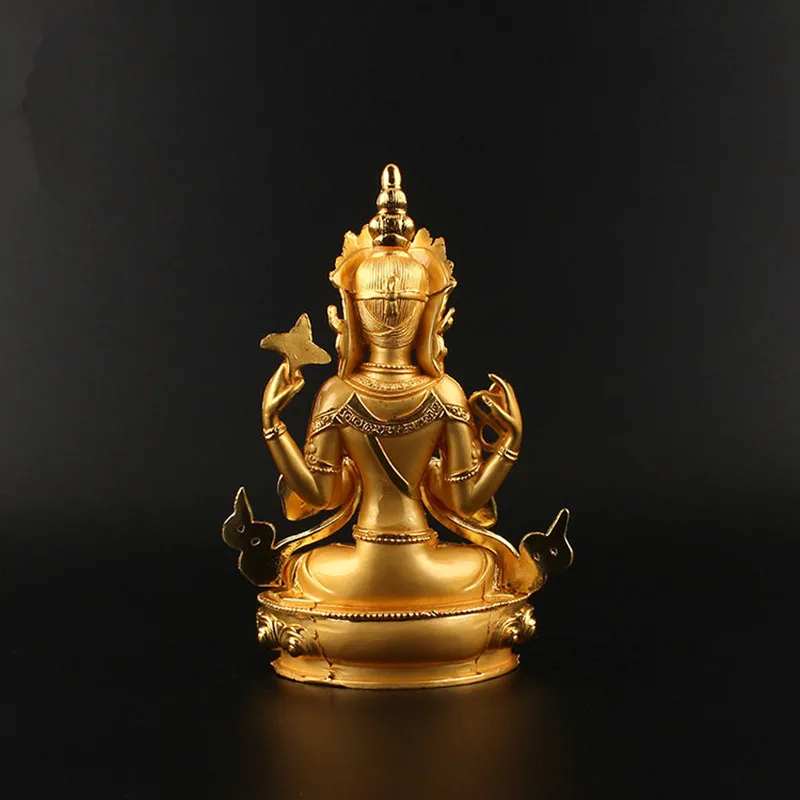 Буддийские поставщики Avalokitesvara Bodhisattva из металлического сплава с золотым