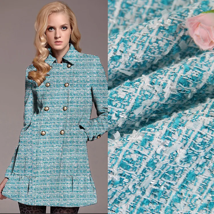 Пряжа окрашенная бабочка пряжа твидовая ткань модная женская куртка fabrics