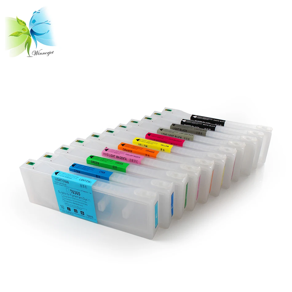 WINNERJET для принтера Epson 7900 9900 700 мл многоразовый чернильный картридж T6361-T6369 T636A T636B |