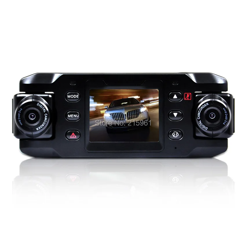 2015 Новый горячий Двойной объектив автомобиля Камера два объектива DVR Даш