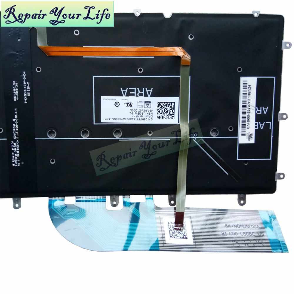XPS 13 7347 греческая клавиатура с подсветкой для Dell 7348 13-7352 7353 13-7359 13-7347 15-9343 GK black 04HFFF