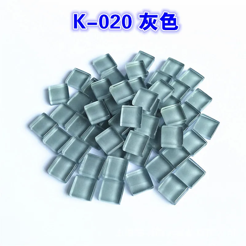 K-020 110 шт квадратная прозрачная стеклянная мозаичная плитка для рукоделия, мозаичная мозаика для детей и родителей, детская головоломка - Цвет: K-020