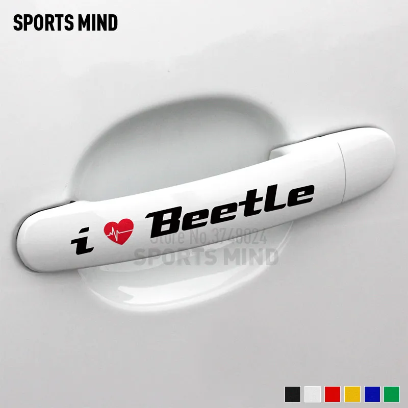 

12 Pairs Car Styling Door Handle Automobiles Car Sticker Decal For Volkswagen Beetle Rline TDI TSI New Beetle Accessories