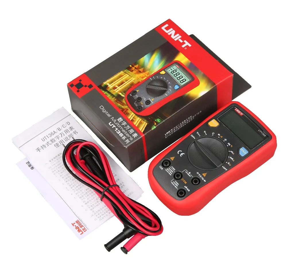 UNI-T UT136A/UT136B/UT136C/UT136D Цифровой мультиметр Авто Диапазон AC/DC напряжение