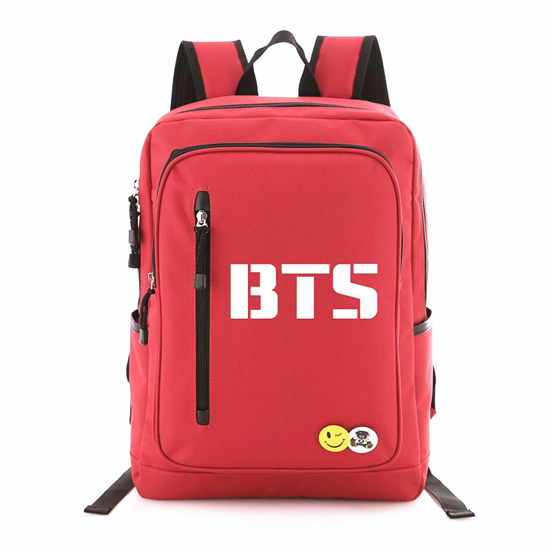 2018 Новый KPOP BTS Bangtan Обувь Для Мальчиков Логотип Двери письмо рюкзак рюкзаки
