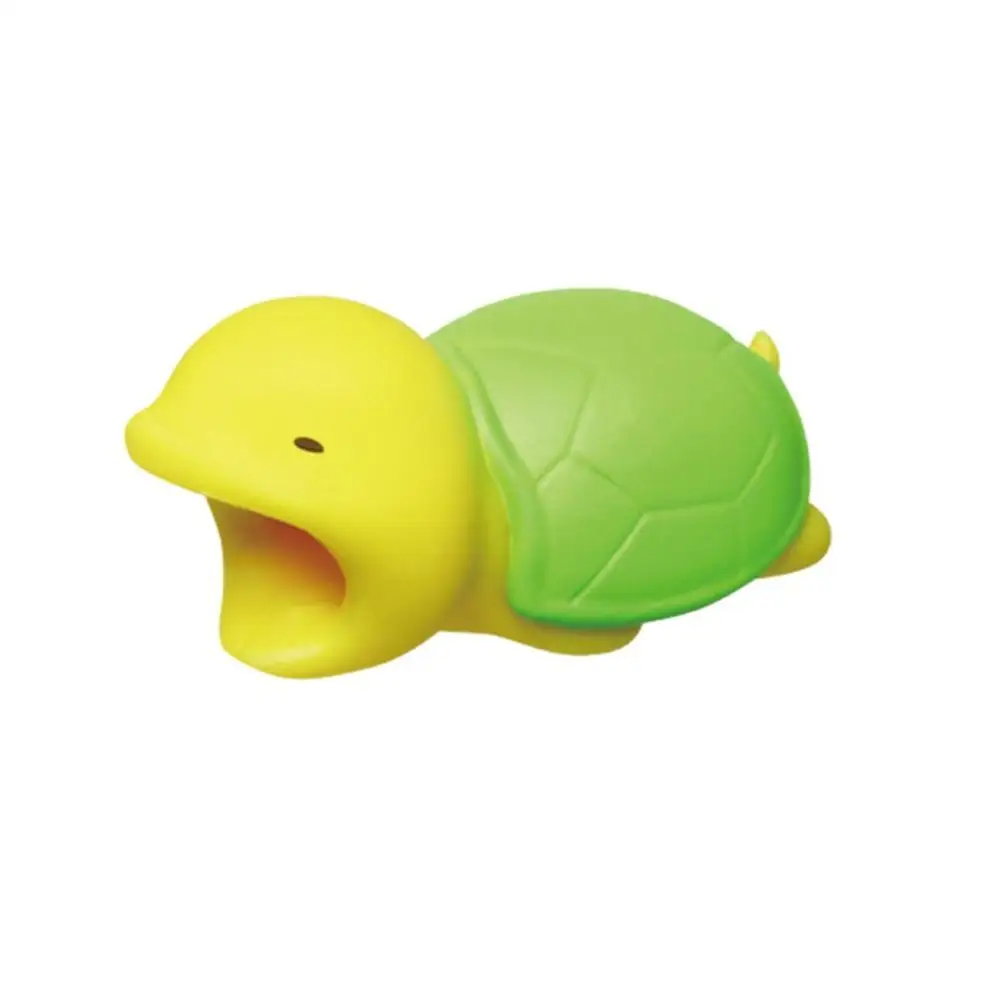 Cute Animal Cable Protector Bite For Iphone Cable Protector Biter usb Dog Panda Animal Mobile Phone Connector Accessory - Цвет: Tortoise