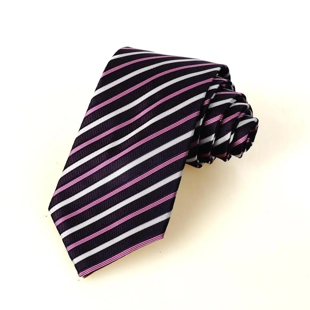 New Striped Purple White JACQUARD Men's Tie Necktie Wedding Holiday Gift # 0020 | Аксессуары для одежды
