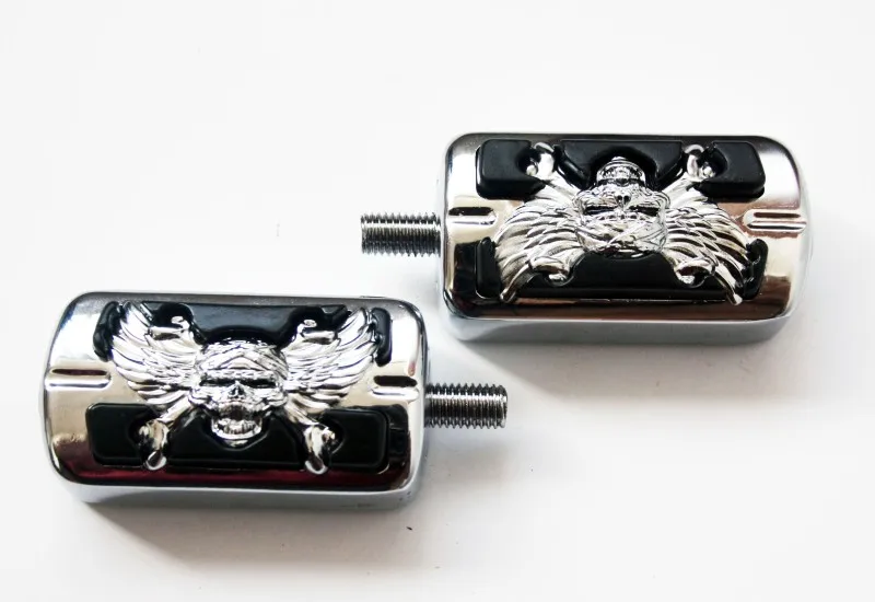 Пара Хром Алюминий Заготовки Череп Shifter Колышки Для Harley Davidson Road King | Автомобили и