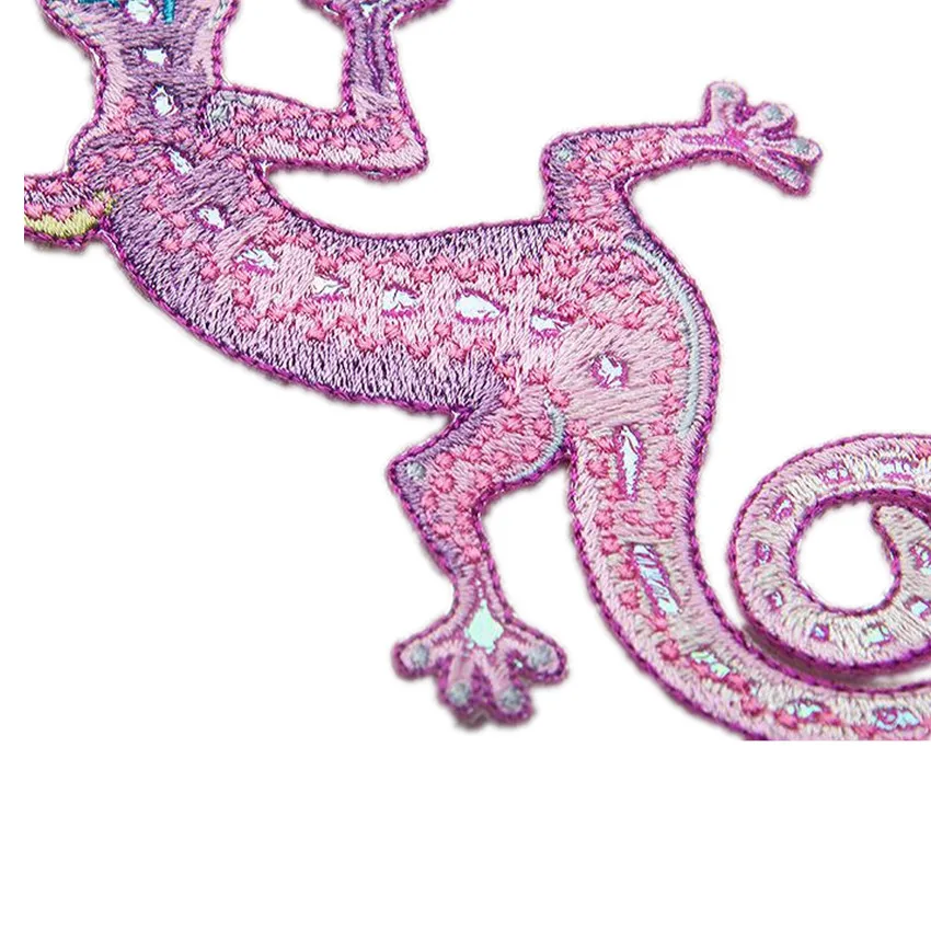 Послушание изысканный Творческий геккон ящерица вышивка патч-мотив аппликация