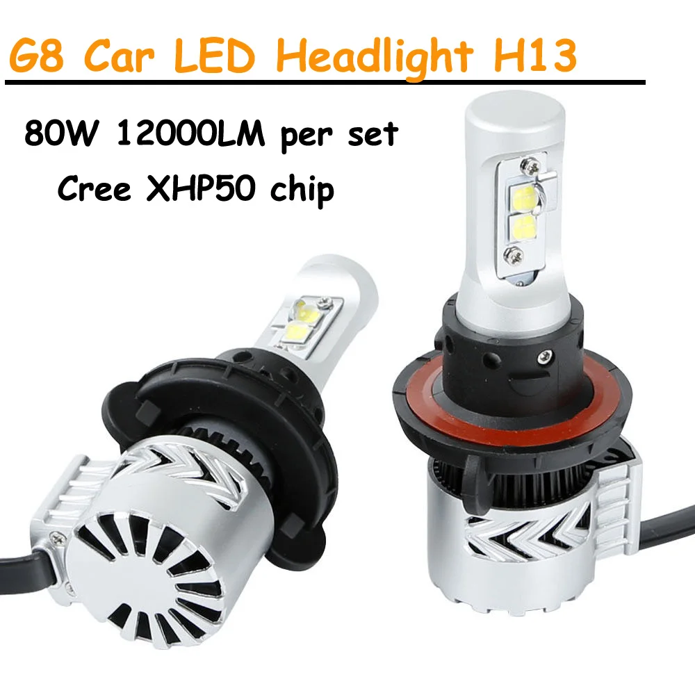 Лидер продаж Авто H8 H13 H11 H7 Led Сделанные на заказ высокого Мощность 80 Вт 12000lm C ree