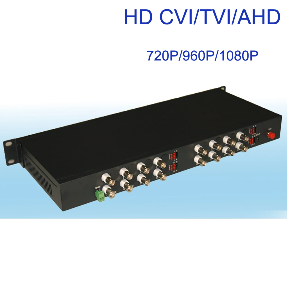 1080P HD CVI AHD TVI 16 CH видео оптоволоконные медиа-конвертеры с RS485-для 1080p 960p 720p AHD CVI TVI Coax. HD-камеры CCTV