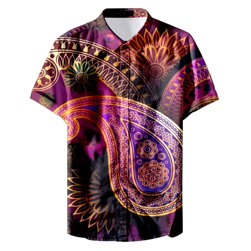 Style4 Мужская гавайская рубашка Летняя с коротким рукавом тропическая печатная пляжная рубашка одежда - Цвет: Style4