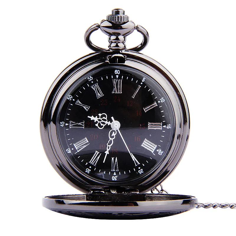 

Fob Pocket Watch Vintage Roman Numerals Quartz Watch Clock With Chain Antique Jewelry Pendant Necklace Gifts For Father LL@17