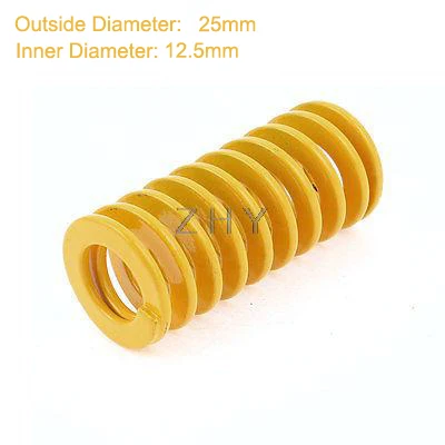 TF 25 мм OD 12 5 ID 30 35 40 45 Длинная желтая световая нагрузка 65Mn металлическая спиральная