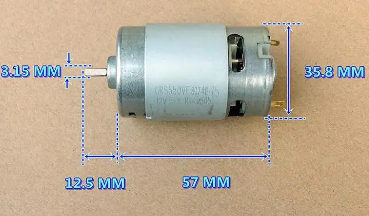 1 шт. DC12V 20000 ОБ/мин RS-550VF-8024 большой крутящий момент двигателя для электродрели