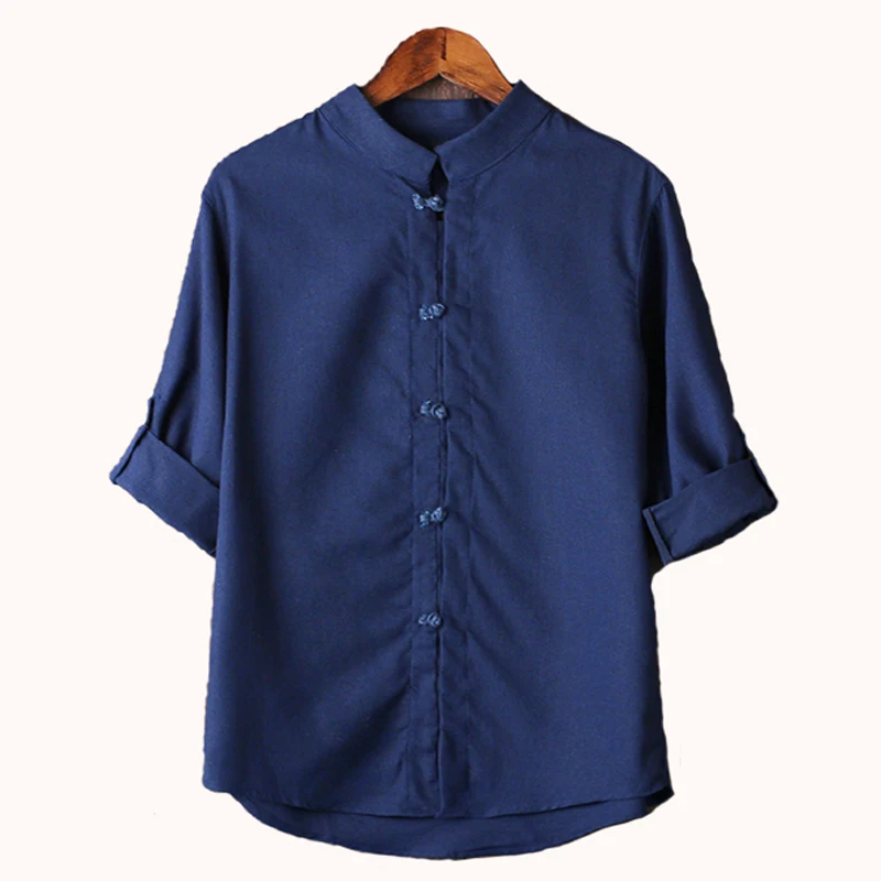 Мужская рубашка с коротким рукавом Повседневная однотонная тонкая мягкая