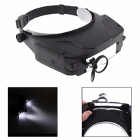 new 11x headband type magnifying glass with led light and 3 magnifying lens for jewel repair