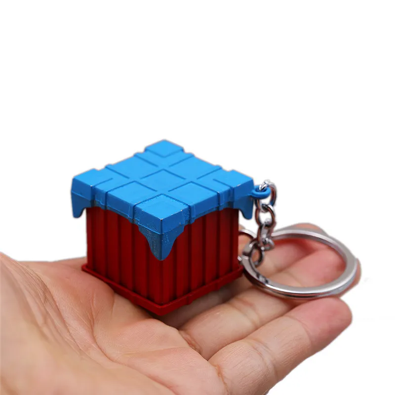 Новинка брелок для ключей из игры Pubg PUBG Airdrop синий Размер 3 5 х3 7 см аналогичный