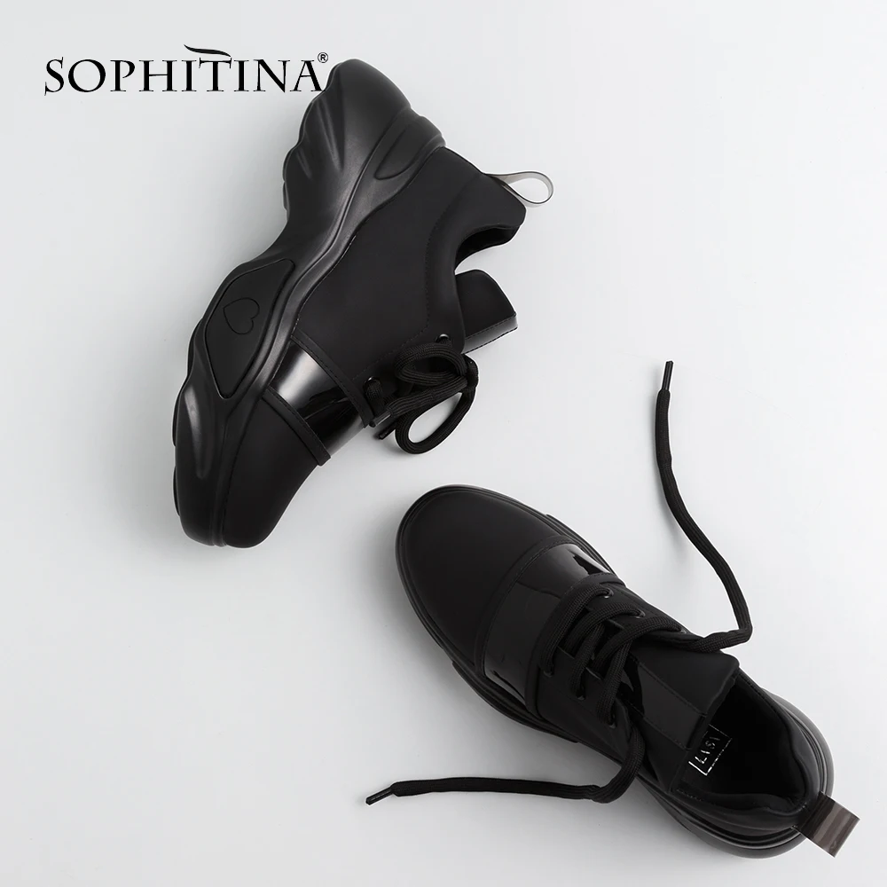 Женские кроссовки SOPHITINA с закругленным носком повседневные уличные на шнурках