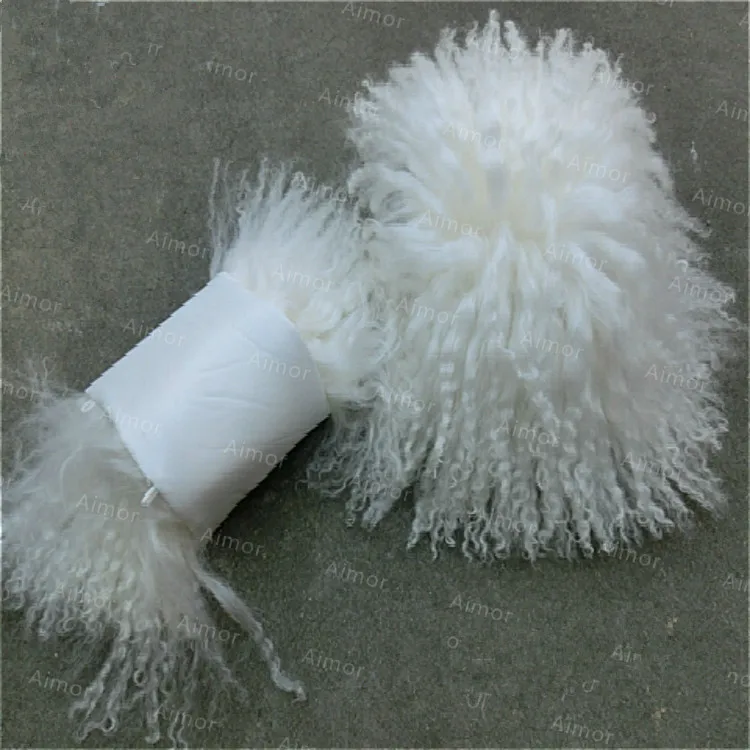 

Full leather tan collar ultralarge real fur cuff hand ring winter sleeve decoration women's customize