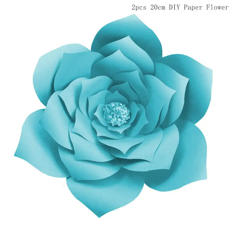 Light Blue 2pcs 20cm QIFU, 20, 30, 40 см, бумажные украшения для свадебных церемоний, деревенские свадебные декорации, настольные Свадебные настенные Вечерние Декорации для детского душа - Цвет: Light Blue 2pcs 20cm