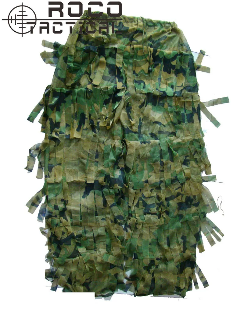 ROCOTACTICAL дышащий легкий камуфляж Снайпер Ghillie костюм Снайпер страйкбол Пейнтбол Военный камуфляж костюм Лесной