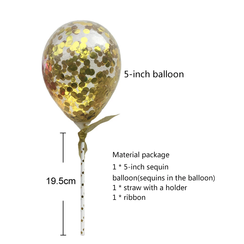 Новинка красочные блестки прозрачные воздушные шары маленький десерт торт