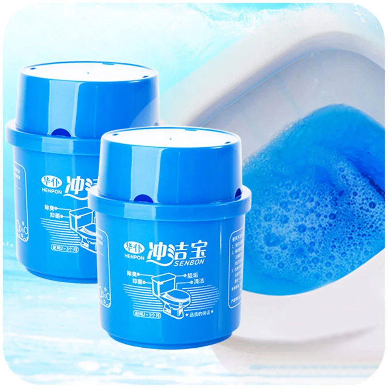 1 бутылка очиститель для унитаза волшебный автоматический вспомогательный синих
