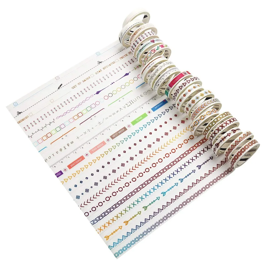 10 рулонов/упаковка Цветы Алфавит лента Washi DIY декоративный Скрапбукинг