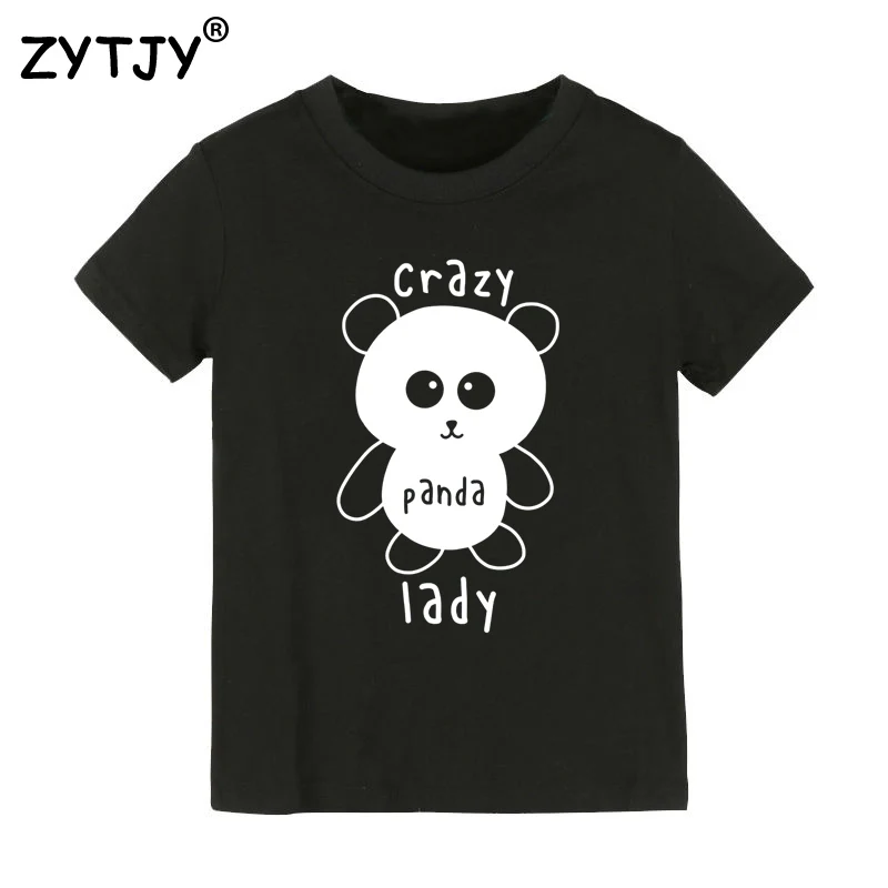 Детская футболка с принтом Crazy Panda Lady для мальчиков и девочек детская одежда