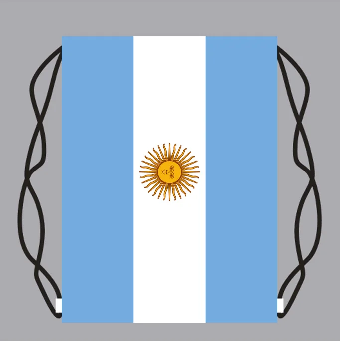 Drawstring рюкзак сумка с рисунком флага Аргентины небольшой печать индивидуальный