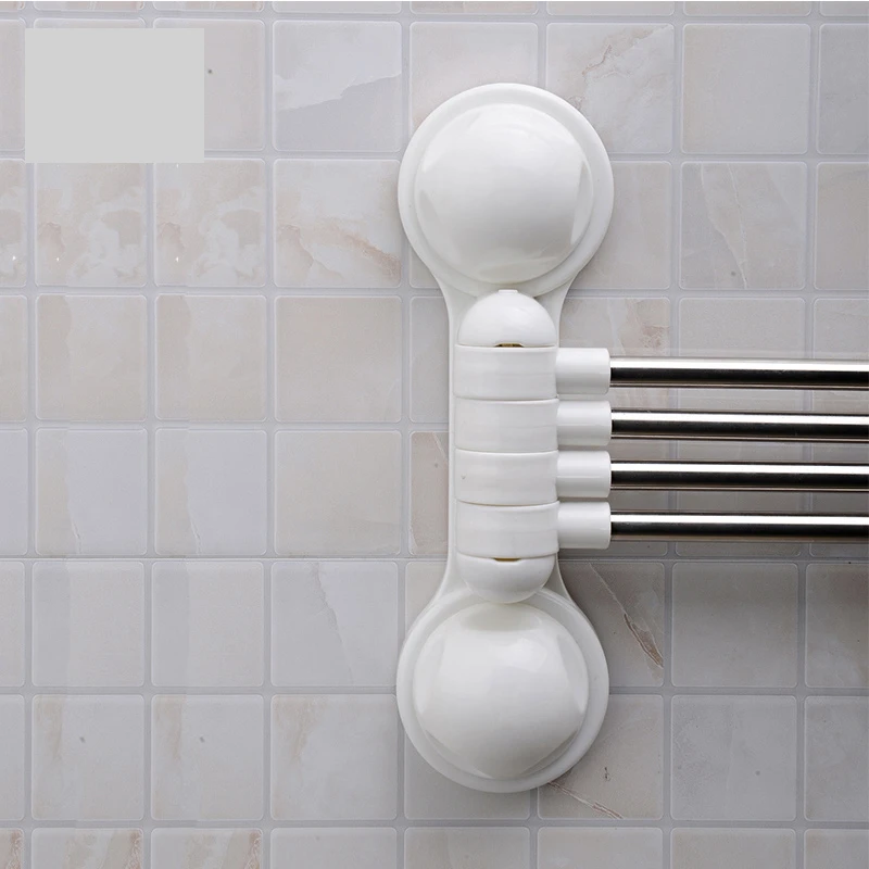 strong suction cup towel rack stainless steel bathroom rod swivel | Обустройство дома