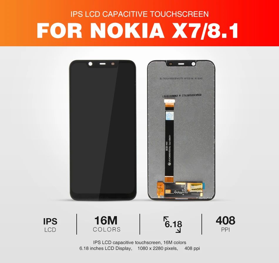 Для Nokia X7 ЖК-дисплей Дисплей 10 сенсорный Панель Экран для Nokia 8,1 TA-1131 ЖК-дисплей Digitizer Замена запасные части для ремонта